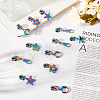 Gorgecraft 12Pcs 4 Style Star Heart Flower #5 Alloy Zipper Sliders FIND-GF0006-30-4