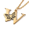 PVD Vacuum Plating 201 Stainless Steel Necklaces NJEW-R267-01W-G-3