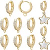 10Pcs Brass Huggie Hoop Earring Findings KK-BC0008-83-1