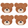 Computerized Embroidery Polyester with Fur Iron on/Sew on Patches DIY-WH0671-397A-1