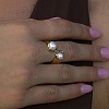 304 Stainless Steel Cuff Open Rings for Women WS3424-1-2