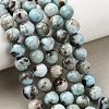 Natural Larimar Beads Strands GG-CBA19D6-A01-8mm-1