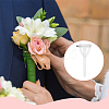 300Pcs Stainless Steel Plastic Brooch Findings KY-MA0001-01-5