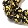 Handmade Silver/Gold Foil Lampwork Beads Strands LAMP-L079-07D-3