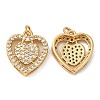 Brass Micro Pave Cubic Zirconia Pendants KK-P236-21G-1