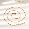 1.3MM 304 Stainless Steel Boston Link Chains Necklaces for Women Men NJEW-Z115-12G-01-3