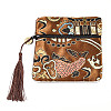 Chinese Brocade Tassel Zipper Jewelry Bag Gift Pouch ABAG-F005-09-2