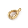 304 Stainless Steel Glass Charms STAS-D366-03G-2