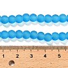 Frosted Transparent Glass Beads Strands GLAA-XCP0001-55-4