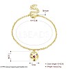 Trendy Brass Charm Bracelets BJEW-BB32134-6
