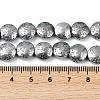 Electroplated Natural Lava Rock Beads Strands G-K388-01G-4