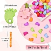 100Pcs Baby Shower Ornaments Acrylic Baby Feet Pendants MACR-YW0004-07-3