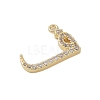 Rack Plating Brass Micro Pave Clear Cubic Zirconia Pendants KK-A224-03F-G-2