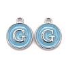 Platinum Plated Alloy Enamel Charms LS-ENAM-S118-04G-P-1