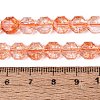 Transparent Crackle Glass Beads Strands GLAA-Q108-03A-03-4