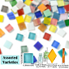 100Pcs 2 Colors Mosaic Tiles Glass Cabochons DIY-YW0012-19-3