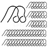 100Pcs Ion Plating(IP) 316 Stainless Steel Hypoallergenic French Earring Hooks JX137D-1