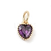 Brass Micro Pave Cubic Zirconia Pendants KK-H204-01KCG-03-1