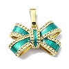 Rack Plating Brass Enamel Pendant Rhinestones Settings KK-M282-05G-2