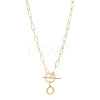 304 Stainless Steel Letter Pendant Necklaces NJEW-LP0001-52O-G-1