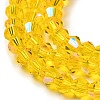 Transparent Electroplate Glass Beads Strands EGLA-A039-T2mm-L22-3