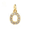 Brass Cubic Zirconia Pendants with Jump Rings LS-FIND-PW0024-09O-1