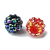 30Pcs 6 Colors Resin Rhinestone Beads RESI-FS0001-64-2