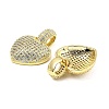 Rack Plating Brass Micro Pave Cubic Zirconia Pendants KK-D043-01G-2