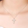 Cross Brass Clear Cubic Zirconia Pendants Necklaces SJEW-BB62539-B-3