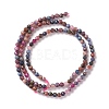 Natural Red Corundum/Ruby and Sapphire Beads Strands G-M390-05-3