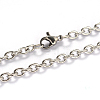 Tarnish Resistant 201 Stainless Steel Cable Chains Necklaces NJEW-L416-01-1