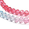 Transparent Painted Glass Beads Strands X1-DGLA-A034-T6mm-A11-4
