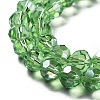 Electroplate Transparent Glass Beads Strands EGLA-A035-T10mm-A09-3