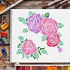 Plastic Reusable Drawing Painting Stencils Templates DIY-WH0172-389-6