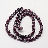 Handmade Evil Eye Lampwork Round Bead Strands LAMP-L055-6mm-04-2