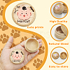 Round Beech Wooden 3D Engraved My First Curl/Tooth Box CON-WH0120-007-3