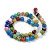 Handmade Millefiori Glass Beads Strands X-LK14-2