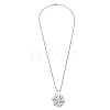 Zinc Alloy with Rhinestone Pendant Necklaces NJEW-M211-15P-01-5