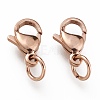Ion Plating(IP) 304 Stainless Steel Lobster Claw Clasps STAS-G240-01C-RG-2