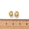 Brass Micro Pave Clear Cubic Zirconia Beads KK-L225-011G-2