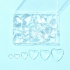 48Pcs 6 Styles Transparent Heart Glass Cabochons GGLA-FS0001-07-7