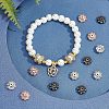 Multi-Petal Brass Micro Pave Cubic Zirconia Bead Caps ZIRC-NB0001-44-2