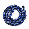 Handmade Lampwork Chevron Beads Strands X-LAMP-N023-003-01-5