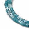 Natural White Jade Imitation Aquamarine Beads Strands G-B064-A09-1-4