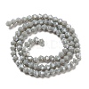 Opaque Solid Color Electroplate Glass Beads Strands EGLA-A039-P4mm-A14-2