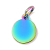 Ion Plating(IP) 304 Stainless Steel Pendants STAS-I311-33B-RC-1