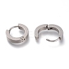 303 Stainless Steel Huggie Hoop Earrings EJEW-F262-02A-P-3
