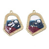 Epoxy Resin Pendants RESI-S381-08B-1