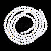 Opaque Solid Color Electroplate Glass Beads Strands EGLA-A039-P2mm-L15-2