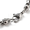 Anti-Tarnish 201 Stainless Steel Column Link Chain Necklace & Bracelets Set SJEW-G083-10P-3